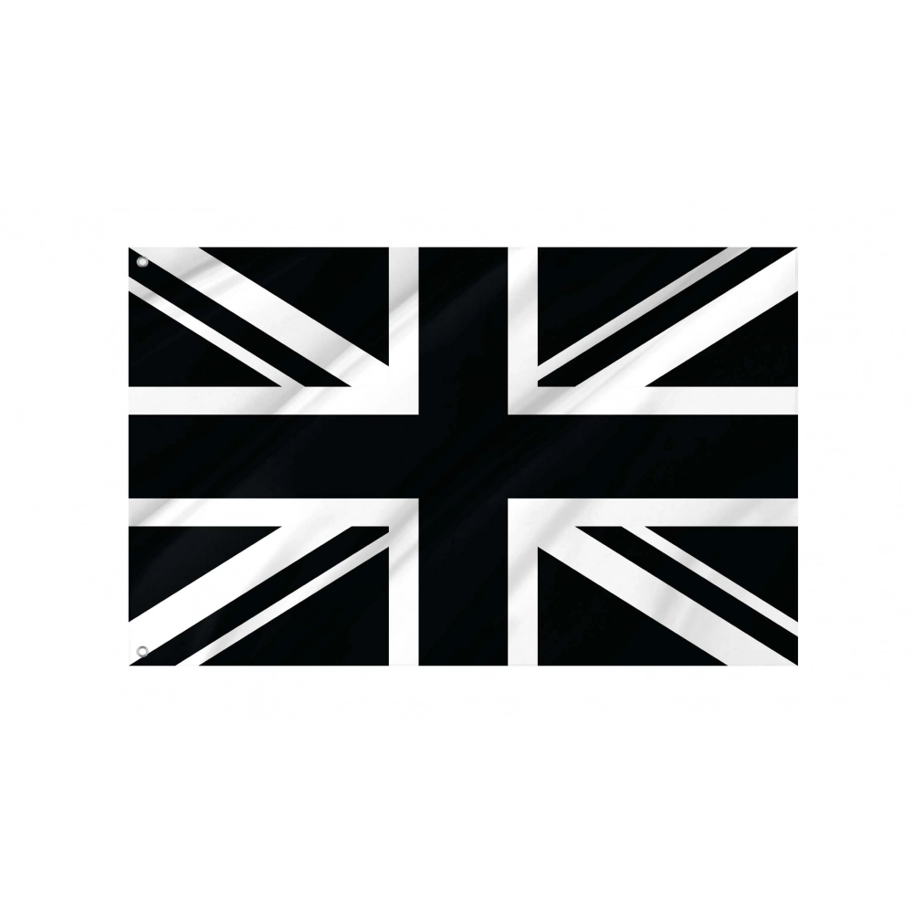 Union Jack Black & White Flag for Indoor & Outdoor Use