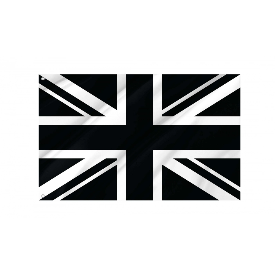 Union Jack Black & White Flag for Indoor & Outdoor Use, GBR12
