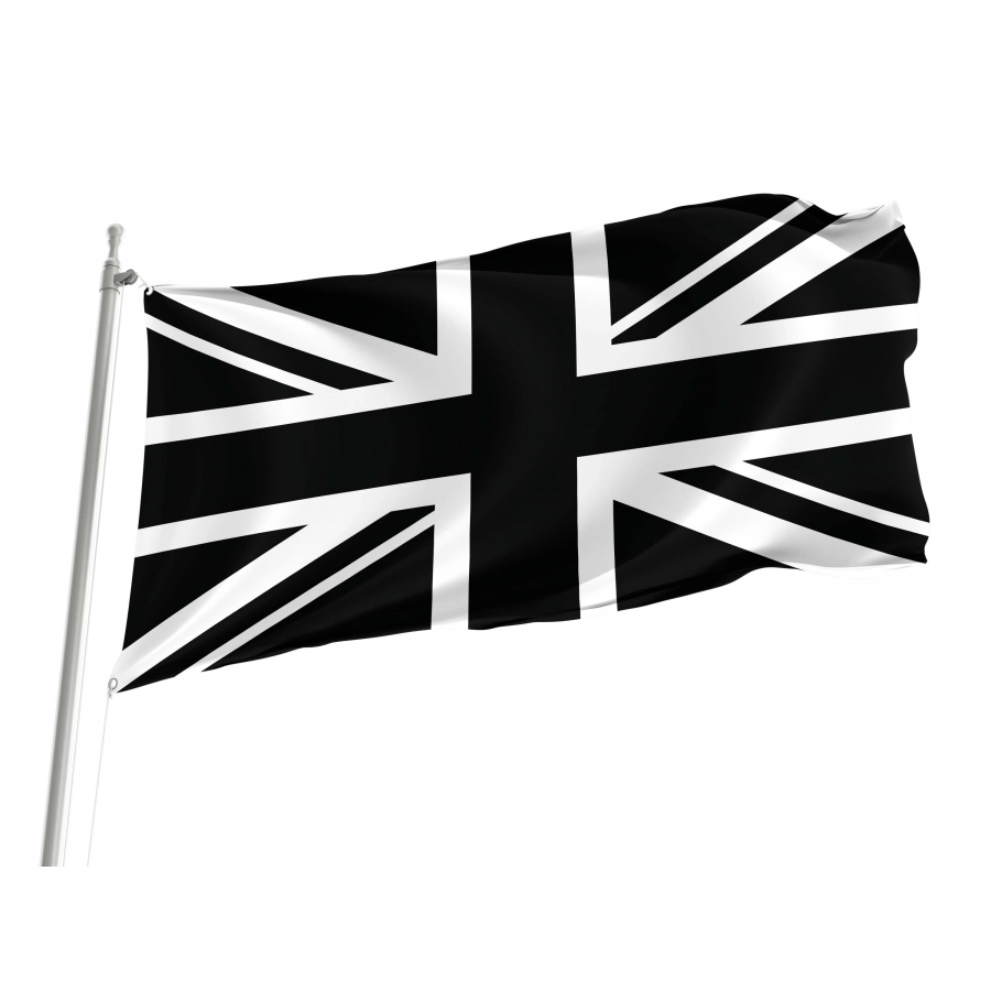 Union Jack Black & White Flag for Indoor & Outdoor Use, GBR12
