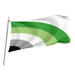 Aromantic Pride Half-Rainbow Flag for Indoor & Outdoor Use