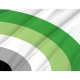 Aromantic Pride Half-Rainbow Flag for Indoor & Outdoor Use - Imagine 2