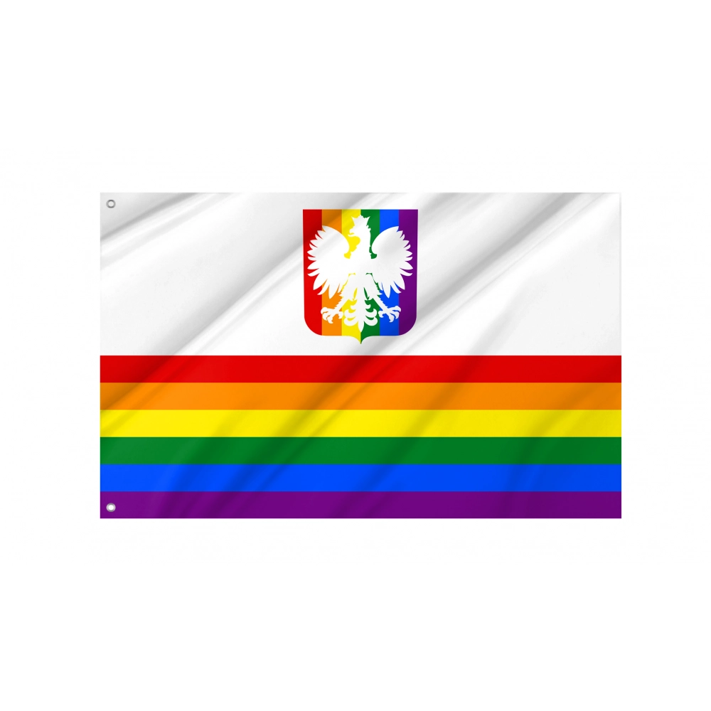 Gay Pride Flag of Poland for Indoor & Outdoor Use