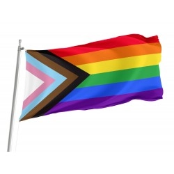 Progress Pride Flag for Indoor & Outdoor Use