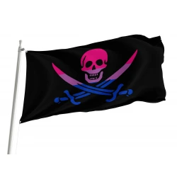 Bisexual Pride Pirate Flag for Indoor & Outdoor Use