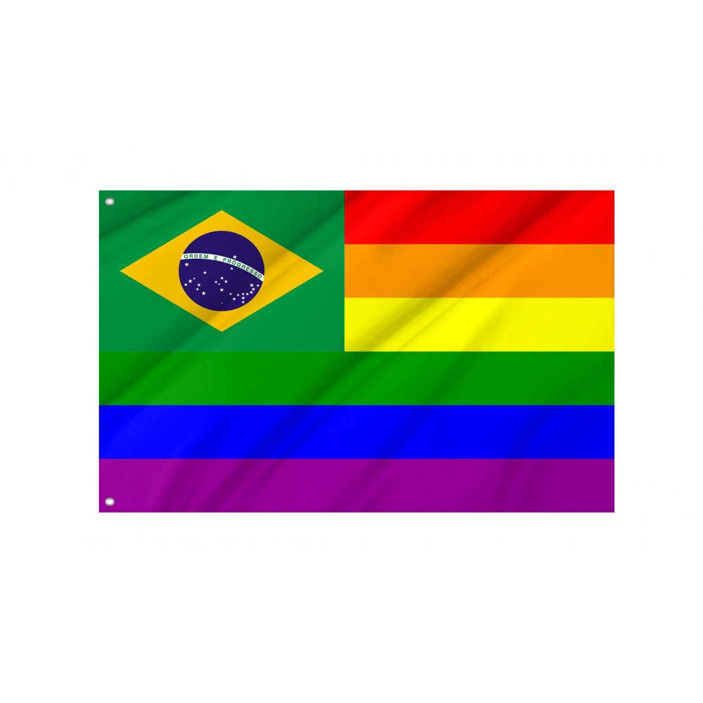 Brazil Rainbow Flag for Indoor & Outdoor Use