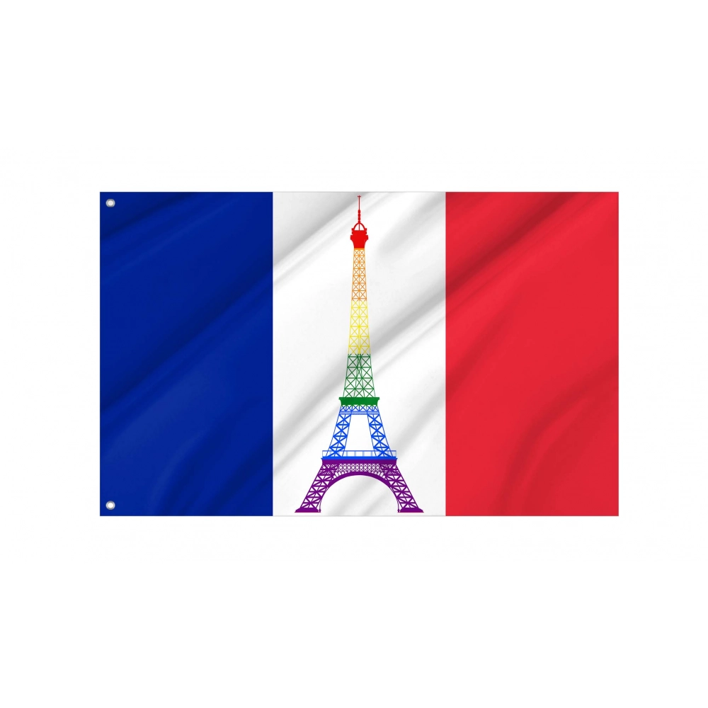 France GAY Flag for Indoor & Outdoor Use