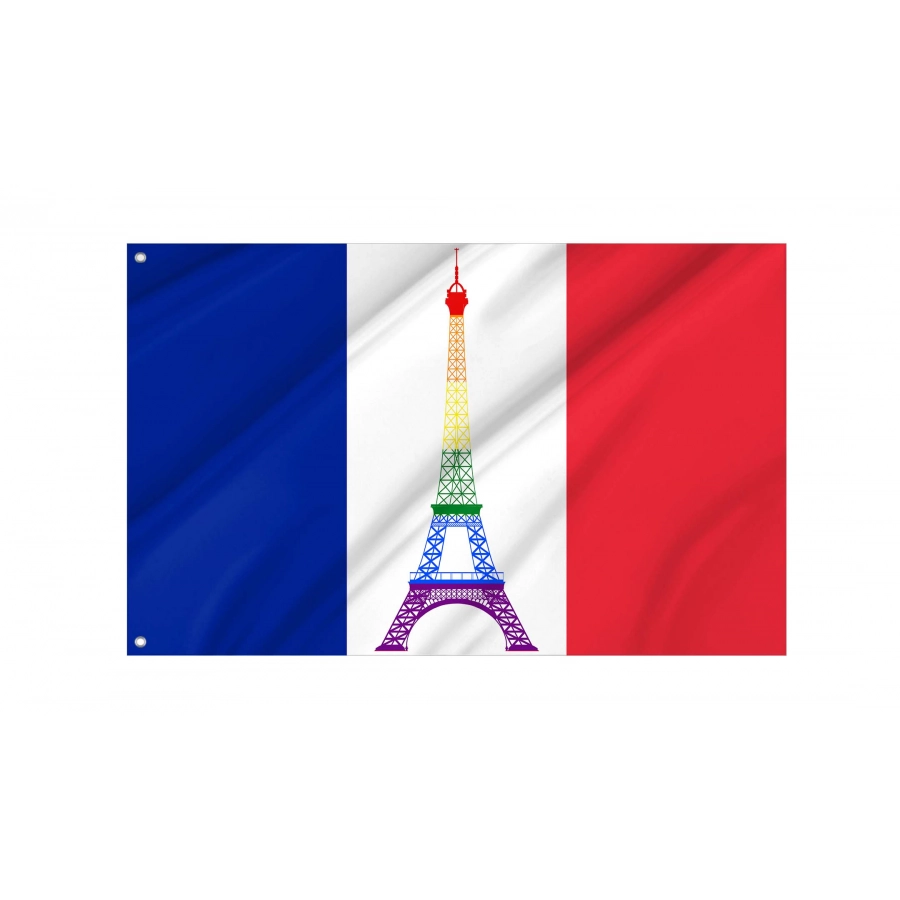 France GAY Flag for Indoor & Outdoor Use, PRIDE03