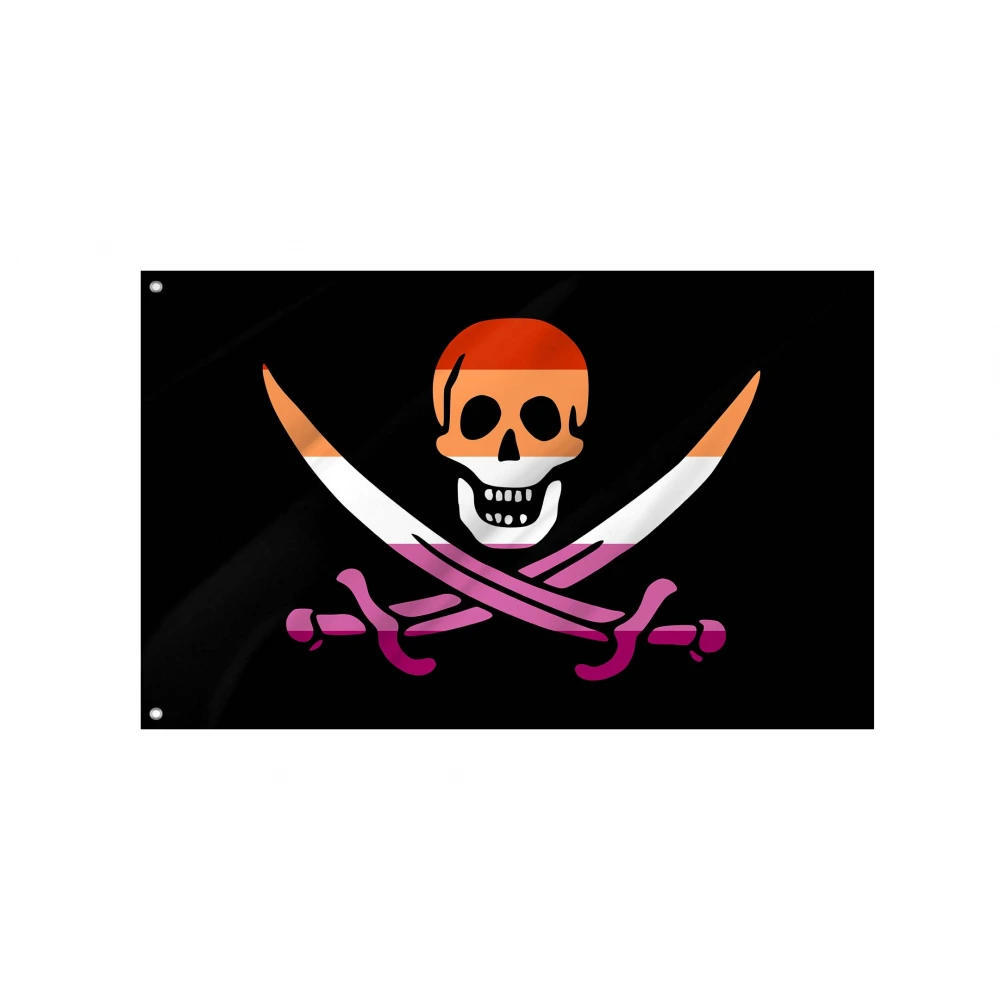 Lesbian Pride Pirate Flag for Indoor & Outdoor Use