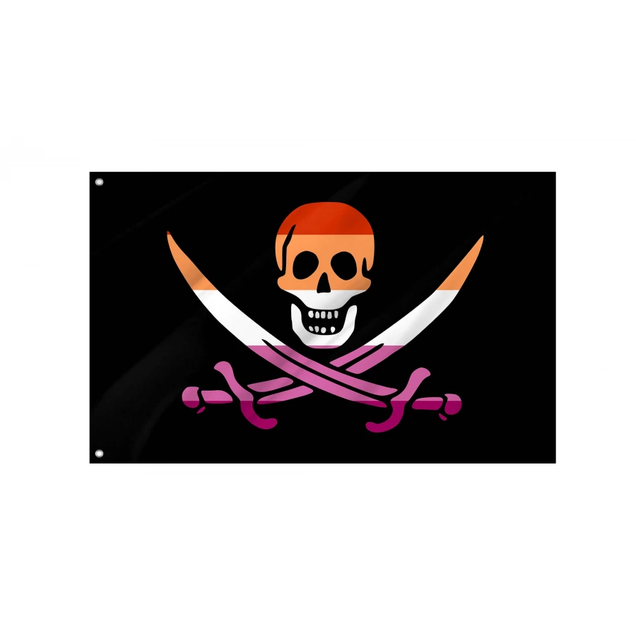 Lesbian Pride Pirate Flag for Indoor & Outdoor Use, PRIDE25