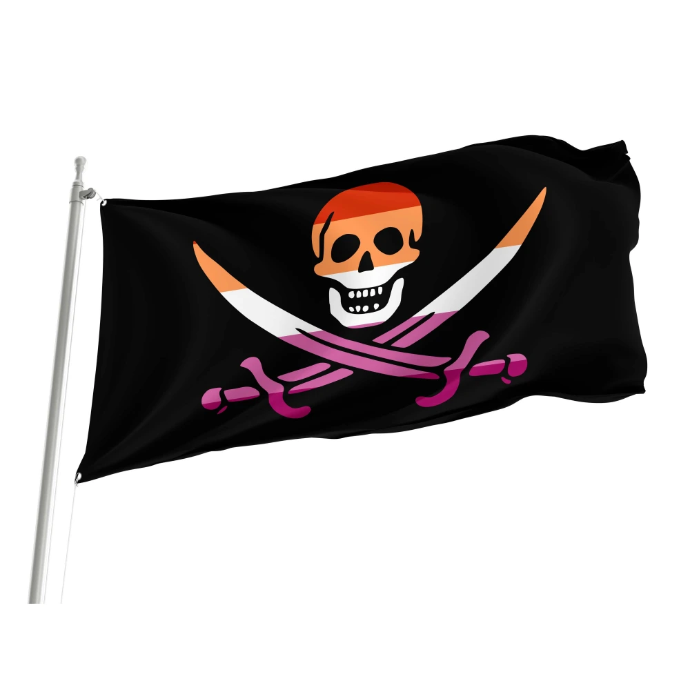 Lesbian Pride Pirate Flag for Indoor & Outdoor Use