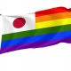 LGBT Rainbow Japan Flag for Indoor & Outdoor Use - Imagine 1