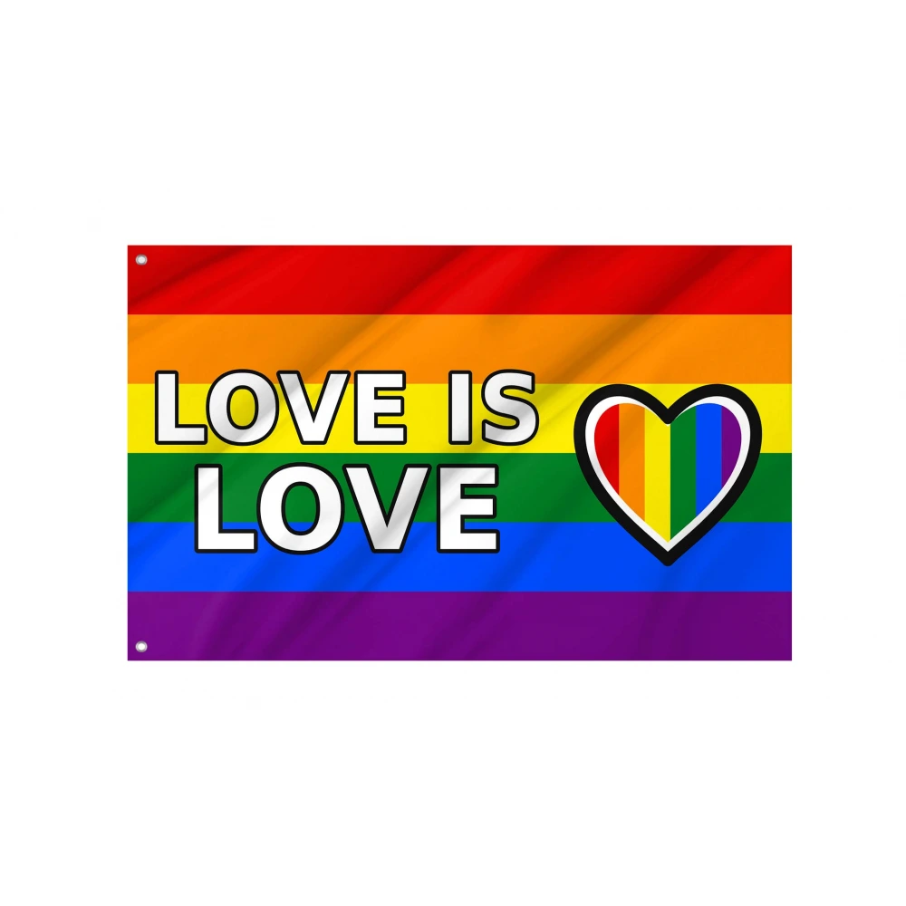 Love Is Love Rainbow Flag for Indoor & Outdoor Use