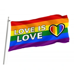 Love Is Love Rainbow Flag for Indoor & Outdoor Use
