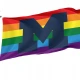 Michigan Wolverines Rainbow Flag for Indoor & Outdoor Use - Imagine 1