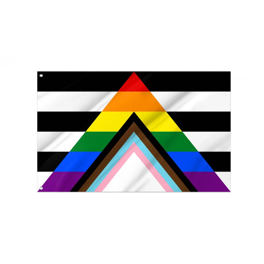 Progress Straight Flag for Indoor & Outdoor Use, PRIDE15