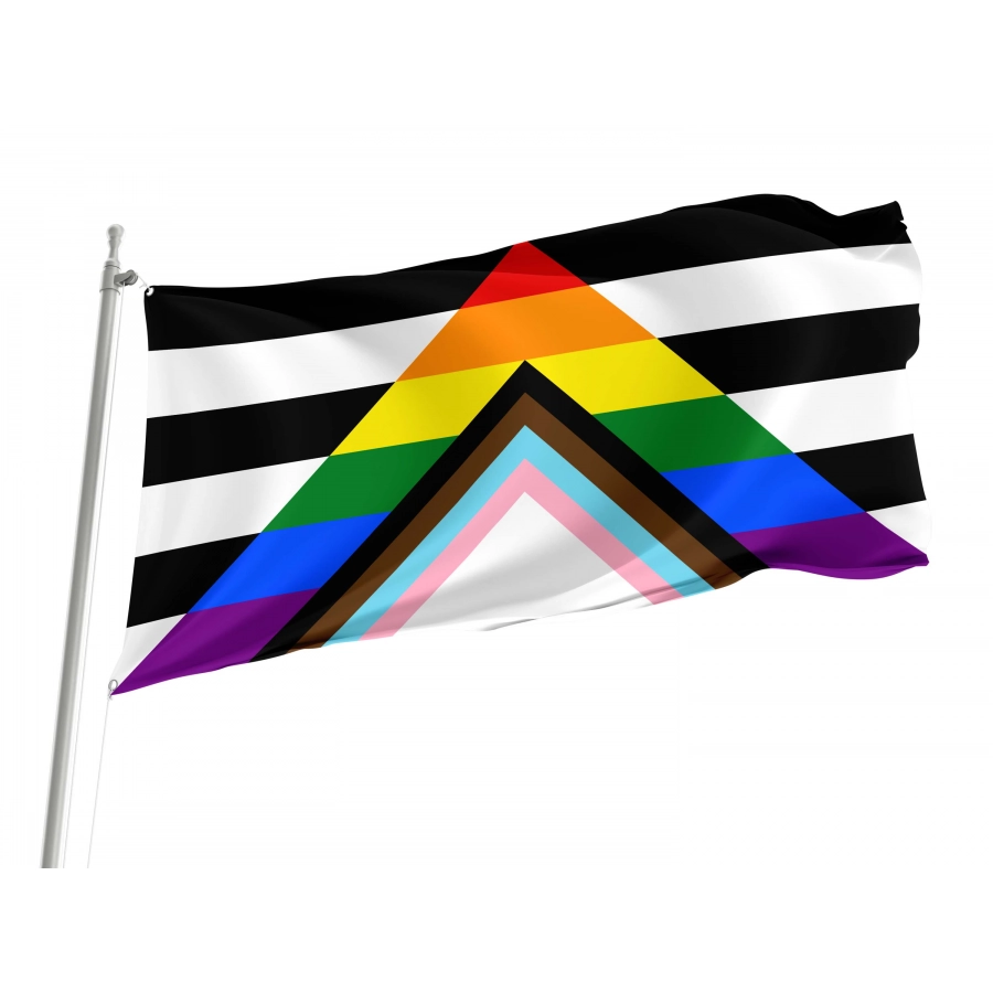 Progress Straight Flag for Indoor & Outdoor Use, PRIDE15