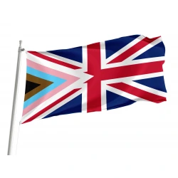 United Kingdom Progress Pride Flag for Indoor & Outdoor Use