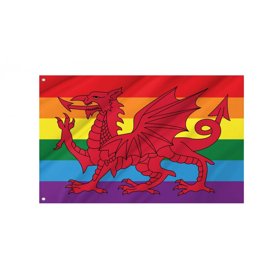Wales Rainbow Pride Flag for Indoor & Outdoor Use, PRIDE18