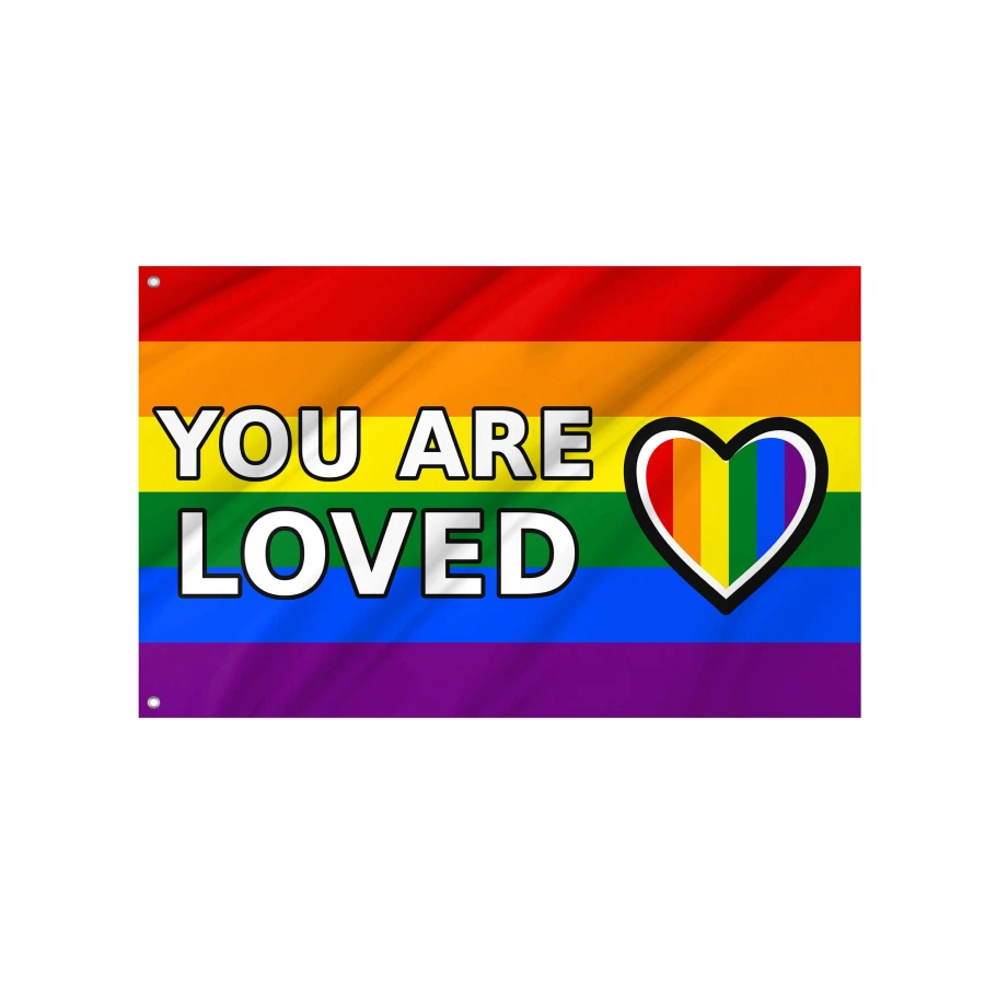 You Are Loved Pride Flag for Indoor & Outdoor Use, PRIDE31