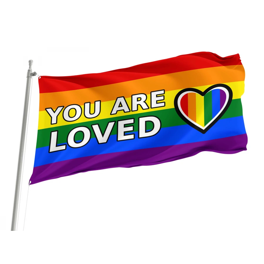 You Are Loved Pride Flag for Indoor & Outdoor Use, PRIDE31