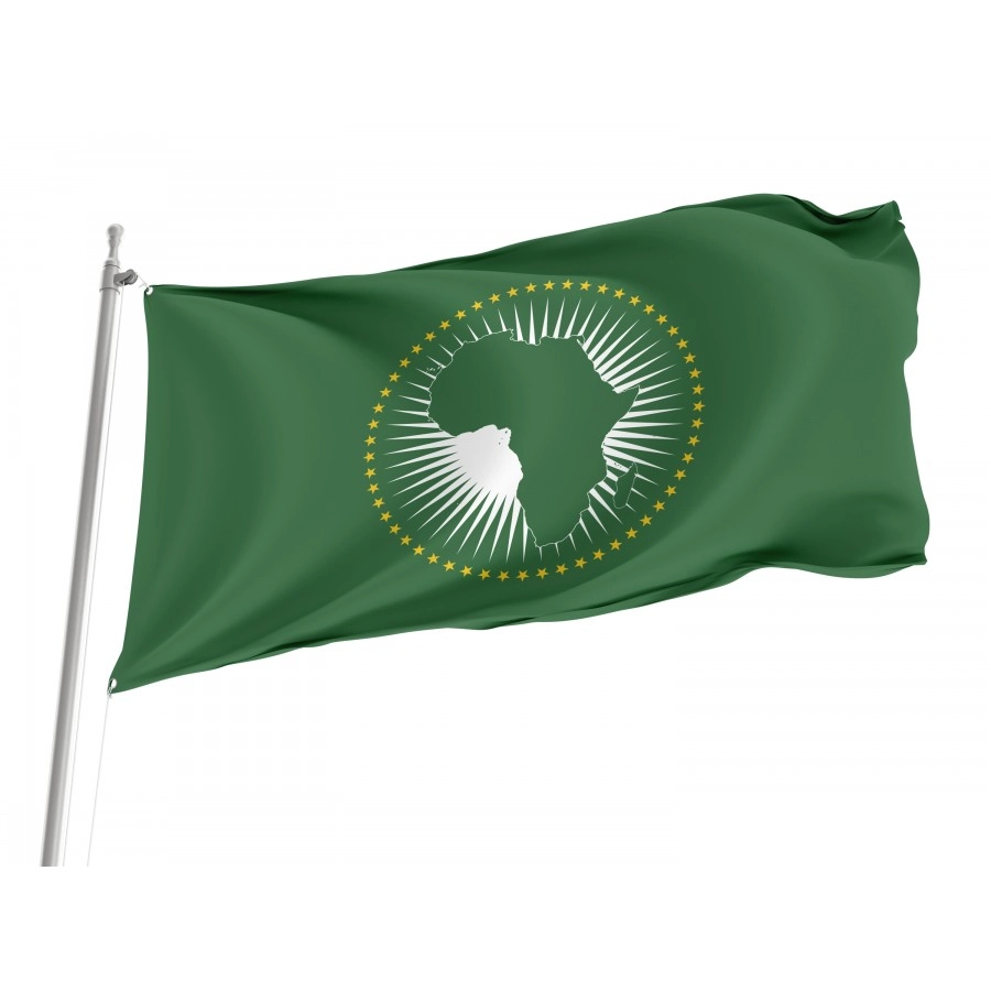 African Union Flag – National Flag of Afghanistan with Official Emblem