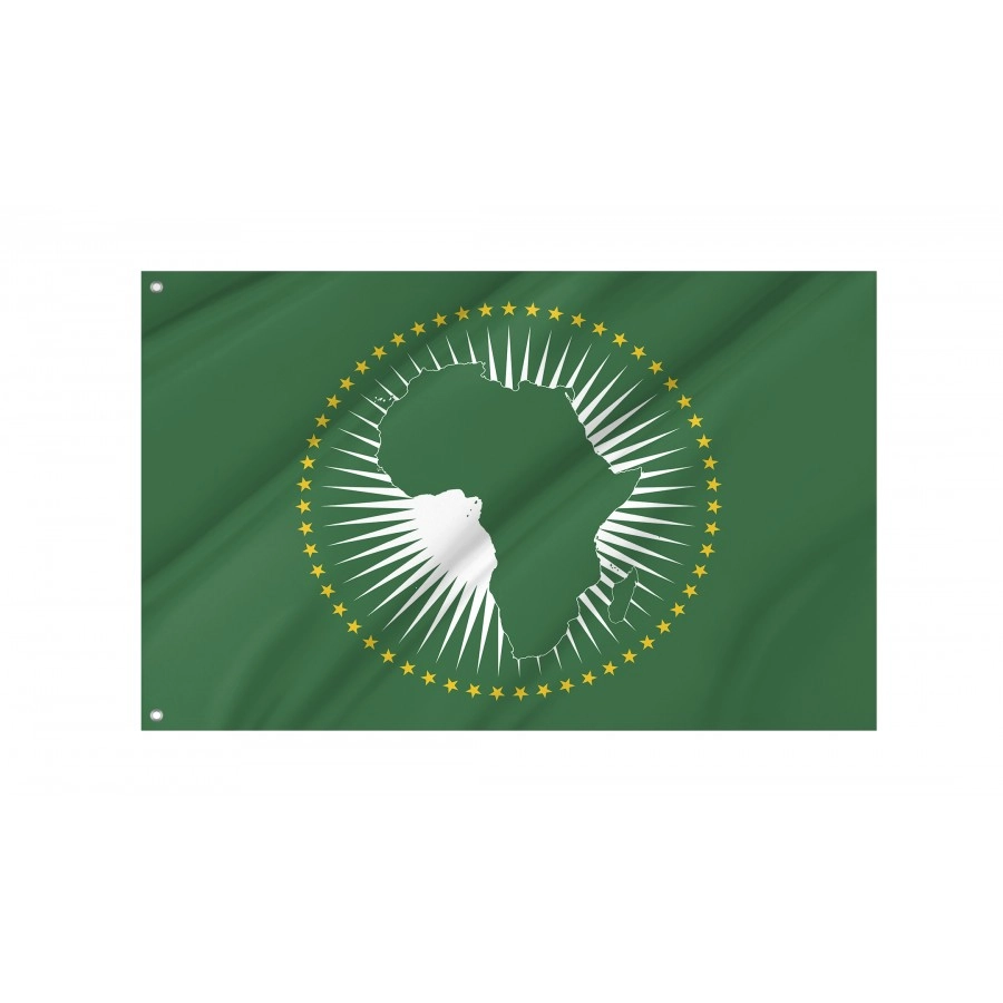 African Union Flag – National Flag of Afghanistan with Official Emblem