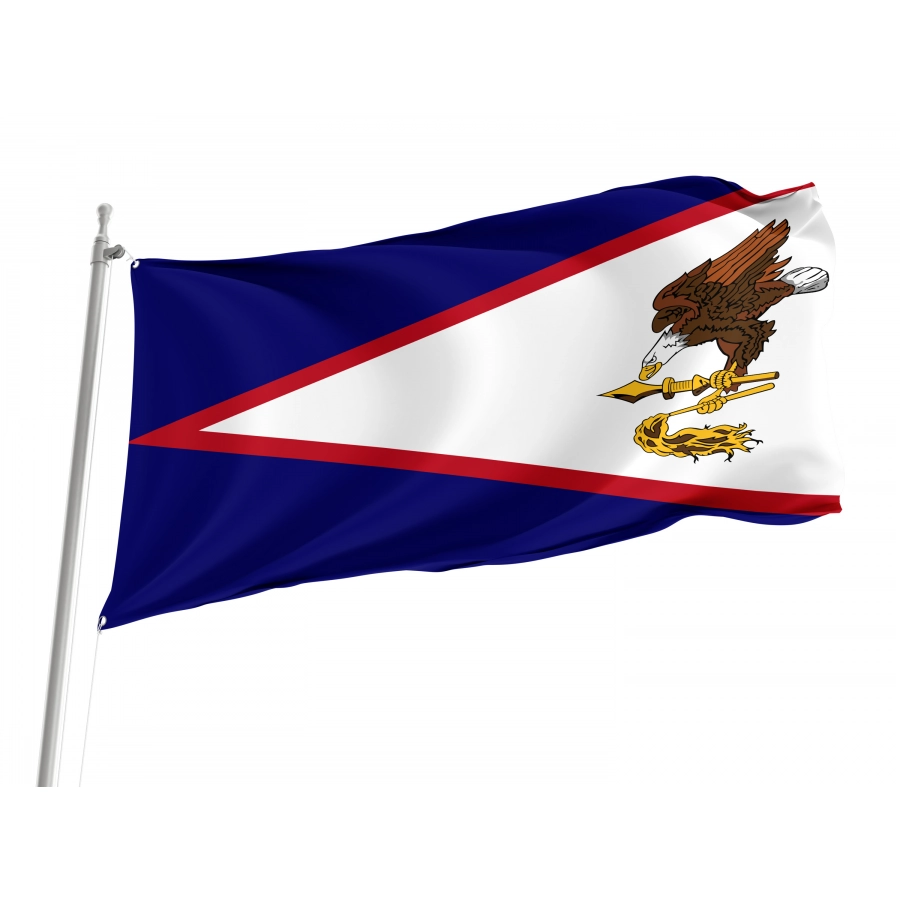 American Samoa Flag - National Flag of Afghanistan with Official Emblem