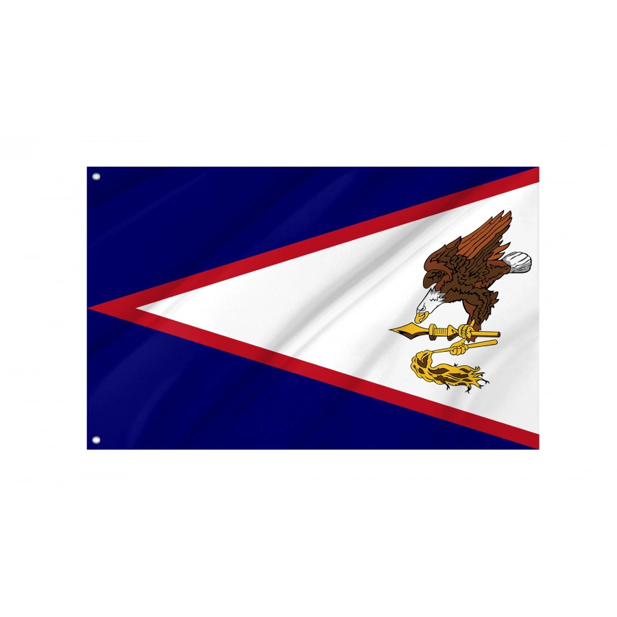 American Samoa Flag - National Flag of Afghanistan with Official Emblem
