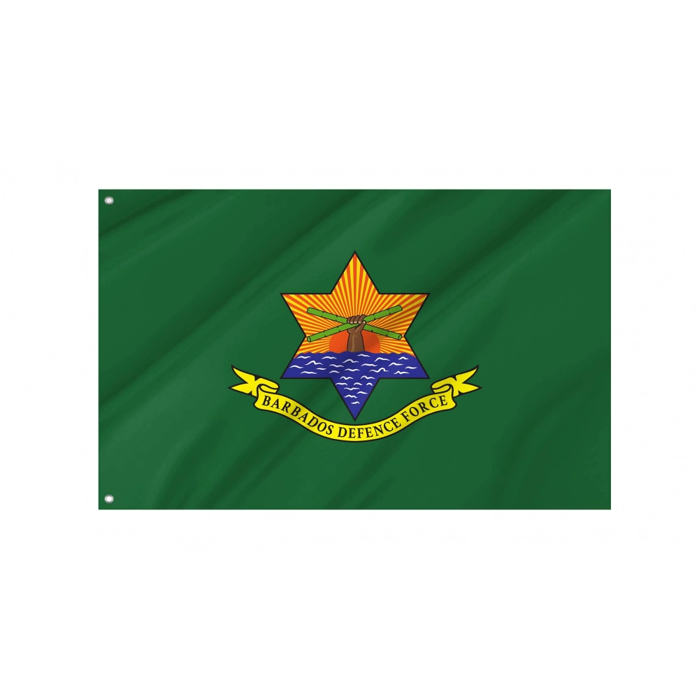 Barbados Defence Force Flag for Indoor & Outdoor Use Barbados Defence Force Flag for Indoor & Outdoor Use