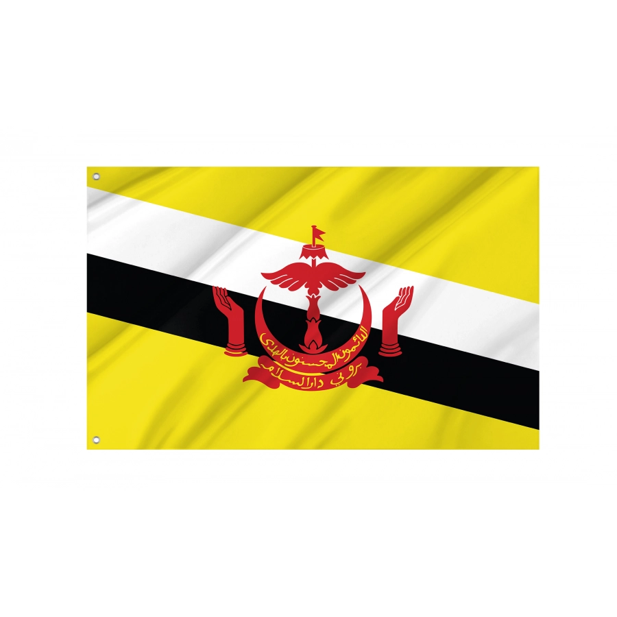 Flag of Brunei, Patriotic Flags, Unique Design Print, Flags for Indoor & Outdoor Use