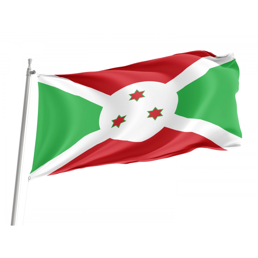 Flag of Burundi, Patriotic Flags, Unique Design Print, Flags for Indoor & Outdoor Use