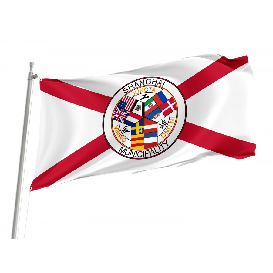 Shanghai International Settlement (1863-1917) Flag for Indoor & Outdoor Use, CHN02