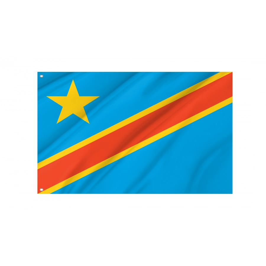 Flag of Congo, Patriotic Flags, Unique Design Print, Flags for Indoor & Outdoor Use