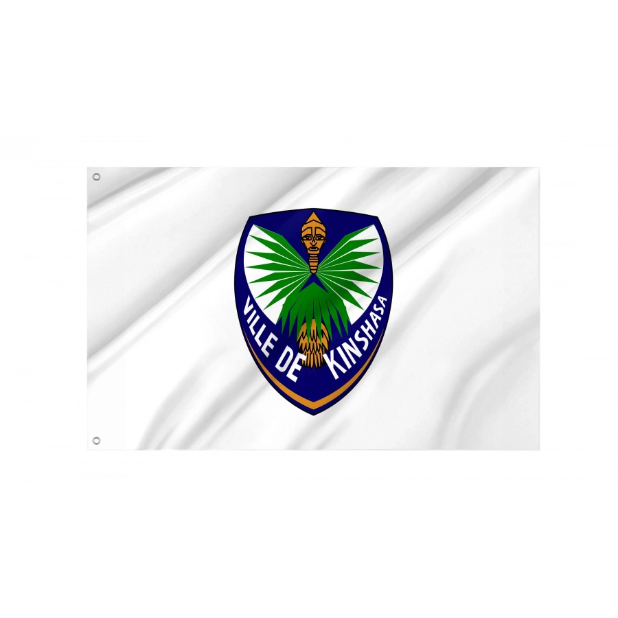 Kinshasa Flag for Indoor & Outdoor Use, COG02