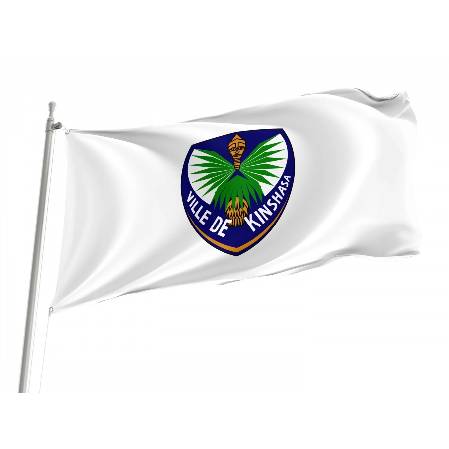 Kinshasa Flag for Indoor & Outdoor Use, COG02