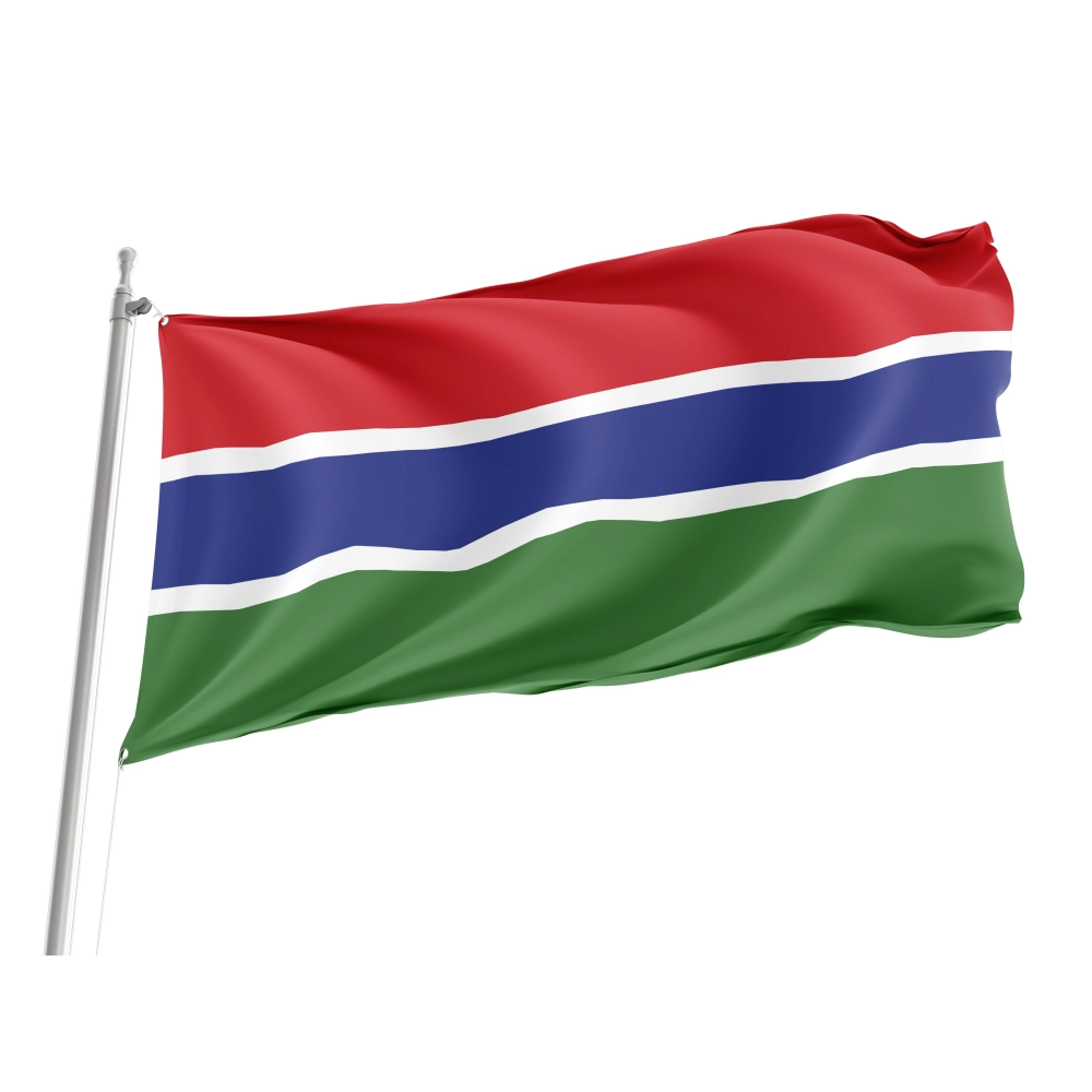 Gambia Flag for Indoor & Outdoor Use