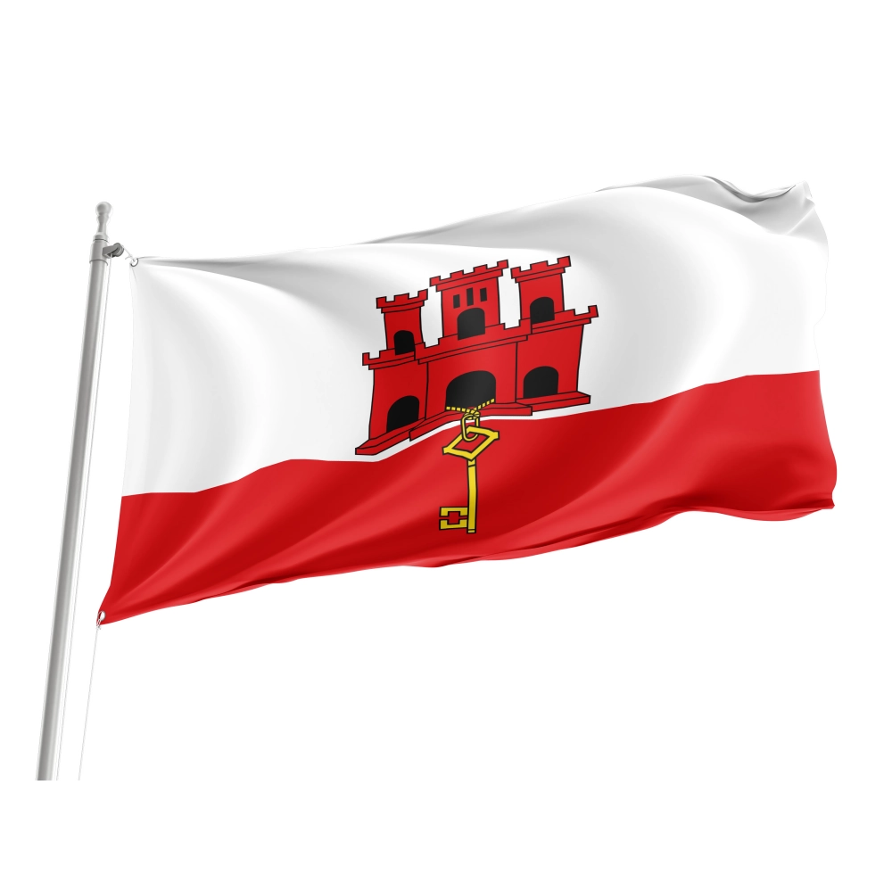 Gibraltar Flag for Indoor & Outdoor Use