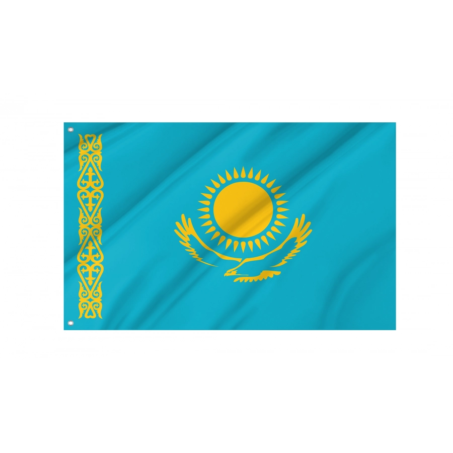 Flag of Kazakhstan, Patriotic Flags, Unique Design Print, Flags for Indoor & Outdoor Use