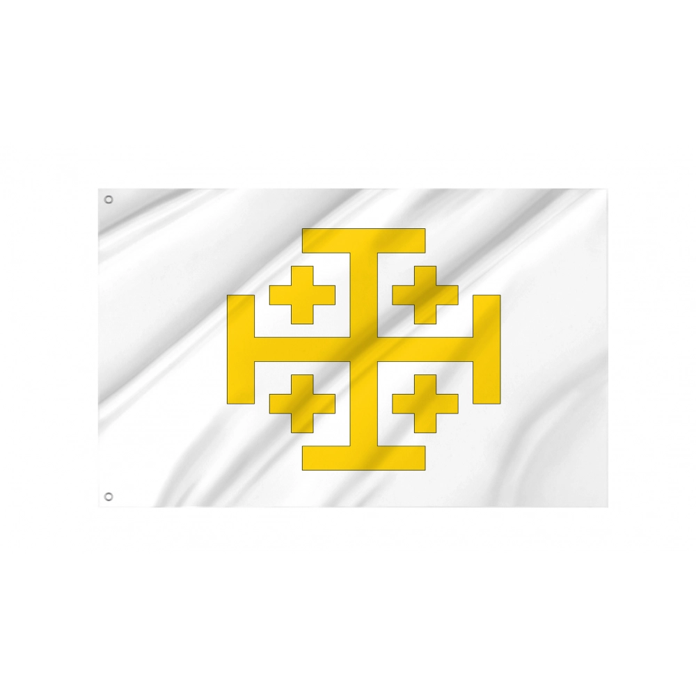 Kingdom of Jerusalem Flag for Indoor & Outdoor Use