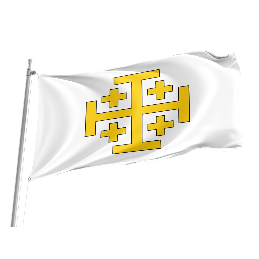 Kingdom of Jerusalem Flag for Indoor & Outdoor Use