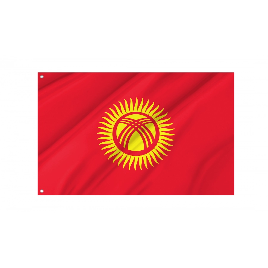 Flag of Kyrgyzstan, Patriotic Flags, Unique Design Print, Flags for Indoor & Outdoor Use