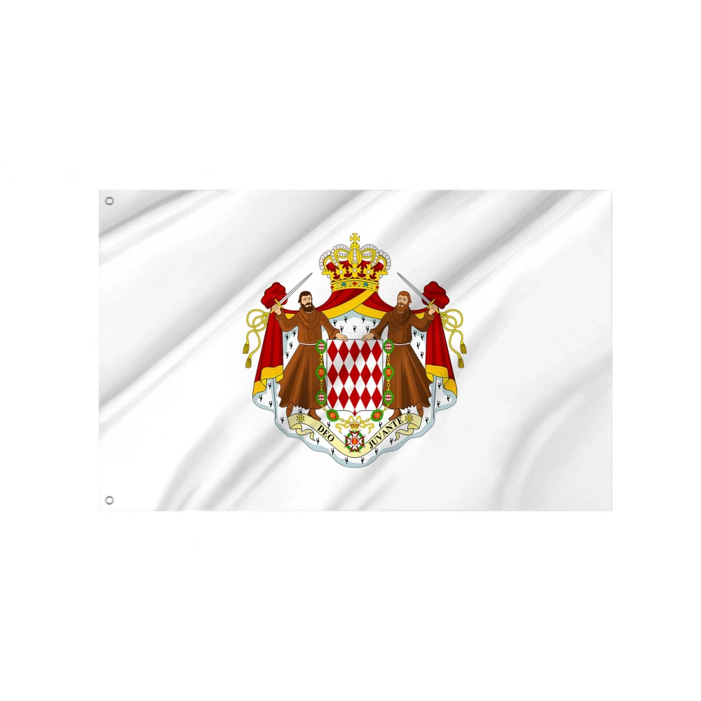 Monaco State White Flag for Indoor & Outdoor Use