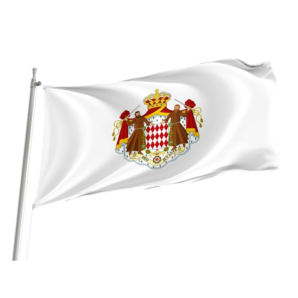 Monaco State White Flag for Indoor & Outdoor Use