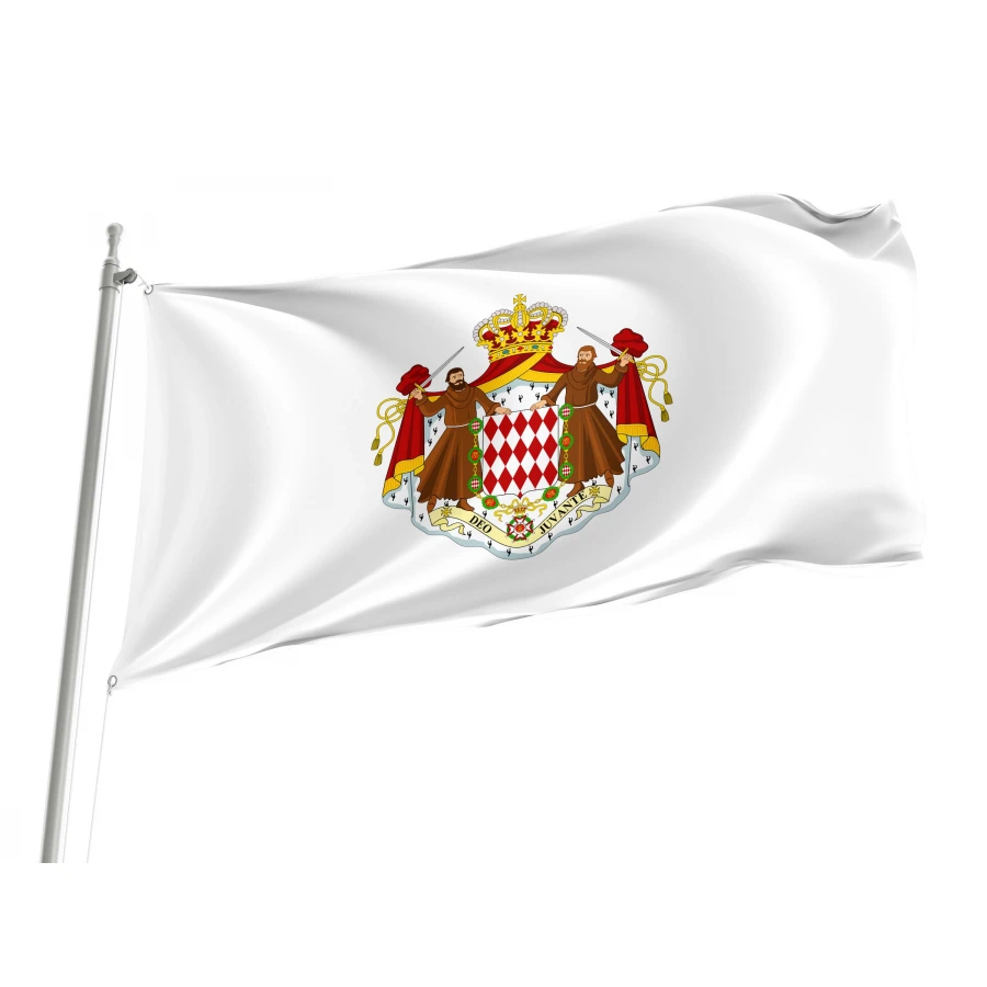 Monaco State White Flag for Indoor & Outdoor Use, MCO03