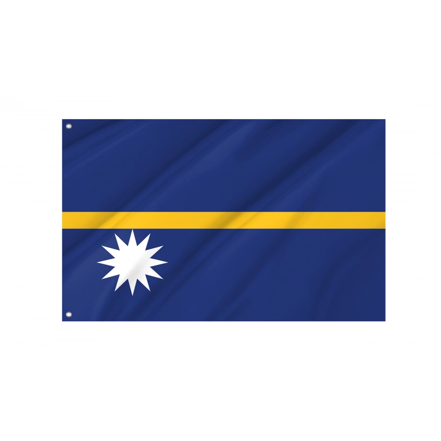 Flag of Nauru, Patriotic Flags, Unique Design Print, Flags for Indoor & Outdoor Use