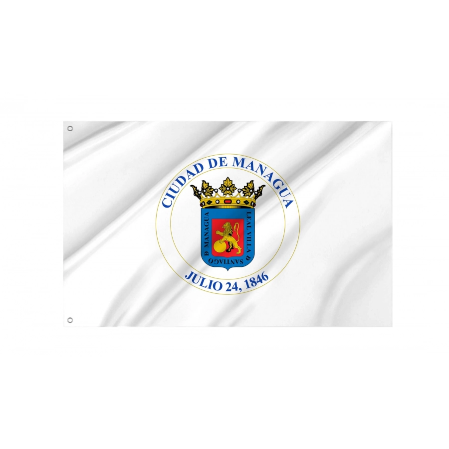 Managua Flag for Indoor & Outdoor Use, NIC02