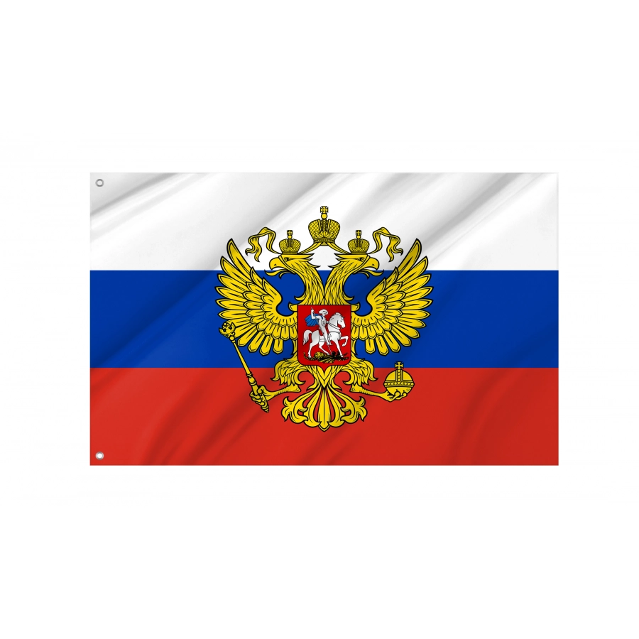 Flag Of Russia Crest, Patriotic Flags, Unique Design Print, Flags For Indoor & Outdoor Use - High Quality Russia for Indoor and Outdoor Use