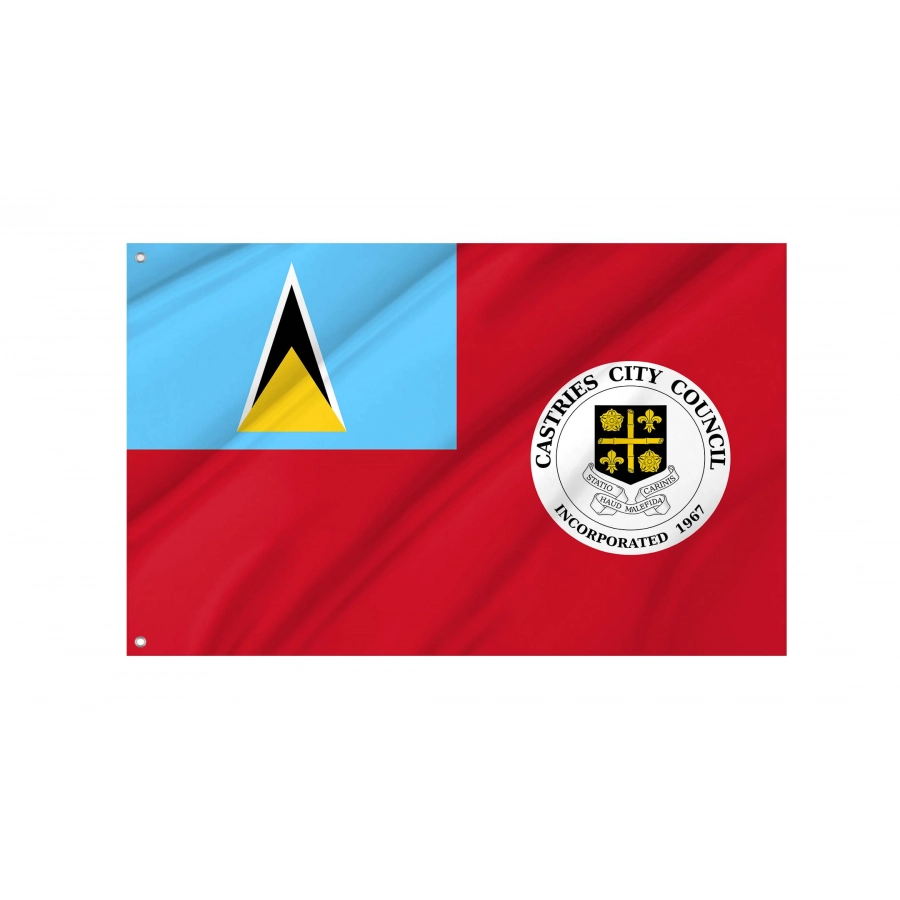 Castries Flag for Indoor & Outdoor Use, LCA02