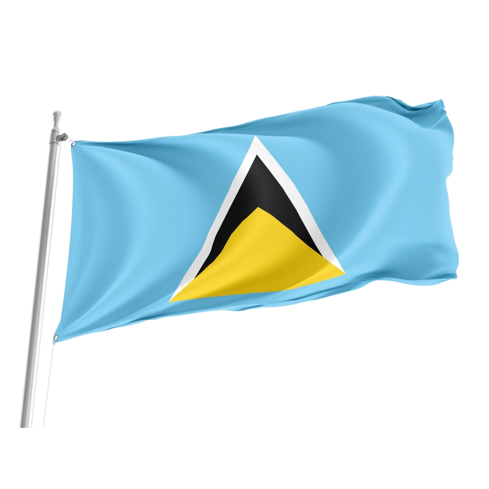Saint Lucia Flag for Indoor & Outdoor Use Saint Lucia Flag for Indoor & Outdoor Use