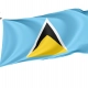 Saint Lucia Flag for Indoor & Outdoor Use - Imagine 1